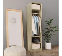 Garde-robe - VIDAXL - Chêne sonoma - 3 tiroirs - 1 grand compartiment - Bois d'ingénierie
