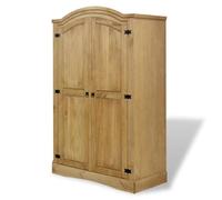 vidaXL Garde-robe Gamme Corona Pin massif ciré 2 portes