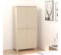 Garde-robe - vidaXL - HAMAR - Bois massif de pin - 2 portes - 2 tiroirs - Marron miel