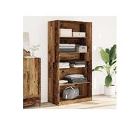 vidaXL Garde-robe Vieux bois 100x50x200 cm Bois d'ingénierie Marron