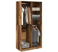 Garde robe vieux bois 100x50x200 cm bois d ingénierie Marron G