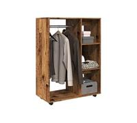 Garde-robe vieux bois 80x40x110 cm bois d'ingénierie, armoire de rangement, organisateur de garde-robe, organisateur 856668