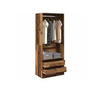 Garde robe vieux bois 80x50x200 cm bois d ingénierie