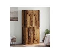 Vidaxl Garde-Robe Vieux Bois 90x52x200 Cm Bois D'ingénierie Marron