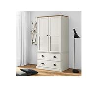 vidaXL Garde-robe Vigo blanc 90x55x170 cm bois massif de pin
