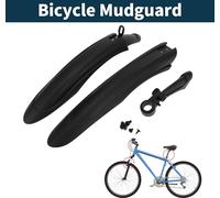 Gardeboue Vélo De Route Vtt Avant 41,2 Cm Arrière 51 Cm Durable | Garde-Boue Noir Avec Joint D'Écrou 1 Ensemble