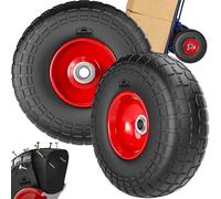 GARDEBRUK® 2x Roue de diable increvable pneus pleins PU charge max. 200kg jante acier axe 20mm facile à monter pneu roue de rechange chariot transport