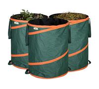 GARDEBRUK - 3x Sac de déchets de jardin 165L max. 30kg par sac tissu renforcé hydrofuge ordures bac