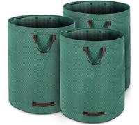 GARDEBRUK® 3x Sac de jardin 280 L par sac charge max. 50kg doubles coutures 3 poignées sac de déchets vert végétaux herbes feuilles ordures
