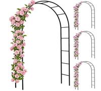 GARDEBRUK® 4X Arche de Jardin 240x140x37cm Support pour Plantes grimpantes Arche à rosiers Tuteur Décoration extérieure