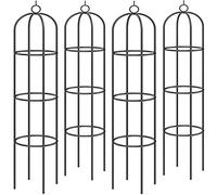 Gardebruk 4X Tuteurs de Jardin 200 cm Colonne rosiers Support pour Plantes grimpantes Ø 40 cm Obélisque de Jardin