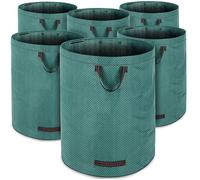 GARDEBRUK® 6x Sac de jardin 280 L par sac charge max. 50kg doubles coutures 3 poignées sac de déchets vert végétaux herbes feuilles ordures