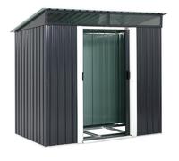 GARDEBRUK® Abri de jardin L 3,4m³ fondation 196x122x180cm 2 fenêtres anthracite cabane de jardin cabanon abri outils