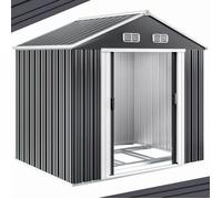 GARDEBRUK® Abri de Jardin métal XXL 5m² Fondation 260x205x180cm Porte coulissante Anthracite cabane de Jardin cabanon Rangement 9m³