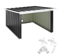 GARDEBRUK® Abri Robot Tondeuse 89x90x54cm Toit monopente Pliable métal résistant intempéries 4X piquets Terre Garage Outillage carport Jardin Anthracite