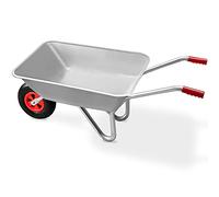 GARDEBRUK® Brouette 80L galvanisée poignée caoutchouc max. 100kg brouette jardin brouette de chantier jardinage chariot de transport roue