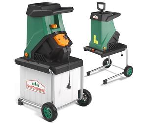 Gardebruk Broyeur de végétaux électrique 3.1000 W | broyeur branches couteau lame, branches max. 40mm, bac 50L broyeur de jardin, déchiqueteur bois compost jardin, déchets verts