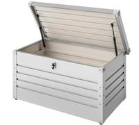 Gardebruk Coffre de rangement en Métal 385L Blanc avec Vérin à gaz