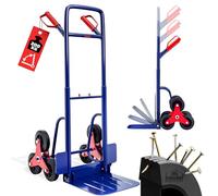 GARDEBRUK® Diable d'escalier pliable réglable charge max. 200kg 6 roues déménagement charge lourde atelier diable de manutention chariot transport