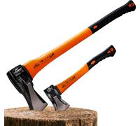 Gardebruk® Hache 2 kg Hache 1 kg Set poignée ergonomique protection en caoutchouc Hache à fendre universelle Hache à fendre Marteau à fendre Fendeur de bois