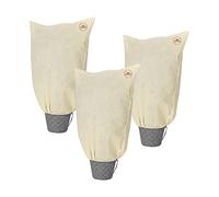 Gardebruk Housse de Protection pour Plantes Lot de 3 60x80cm 70g/m² Fermeture éclair Voile d'hivernage bâche de Protection Beige