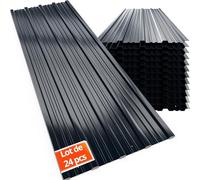GARDEBRUK Tôles de bardage 24x 129x46cm 14m² anthracite