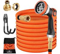Gardebruk Tuyau d'arrosage Orange 30 m flexible Latex triple épaisseur Adaptateur en laiton 12 bars Jardin Plantes
