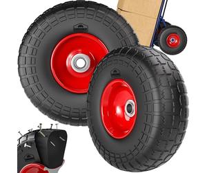 GARDEBRUKŽ 2x Roue de diable increvable pneus pleins PU charge max. 200kg jante acier axe 20mm facile ŕ monter pneu roue de rechange chariot transport