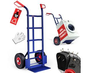 GARDEBRUKŽ Diable Pliant pneus Pleins PU increvable Max. 200kg déménagement Charge Lourde Atelier Diable de manutention Chariot Transport