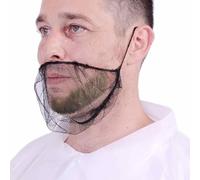 Gardée de la barbe - 100 PC Couvertures de barbe jetables | Net à barbe respirante avec sangles élastiques pour hommes, cuisine, services alimentaires, cuisine, salon, usage industriel, léger et confo