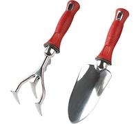 Garden 913682 Ensemble Pelle à Main et cultivateur à poignée Confortable - Outils de Jardinage Essentiels Multi-pupose - Rouge