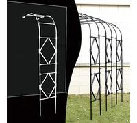 Garden Arch for Climbing Plants Large Rose Trellis Weather-Resistant Pergola White Metal Arbor for Backyard Outdoor Decor Perfect for Roses and Vines 150 cm