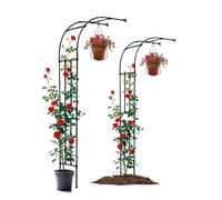 Garden Arch for Climbing Plants Outdoor Metal Rose Arbor Sturdy Half Wall Trellis Rustproof Support 60x240cm 200x240cm 270x240cm Perfect for Vines and Flowers