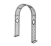Garden Arch for Climbing Roses 260x230cm, Metal Rose Arch, Outdoor Plant Trellis, Elegant Black Metal Arbor, Entryway Gazebo Decor, Durable Garden Feature
