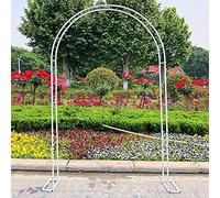 Garden Arch for Wedding, Climbing Plant Support, Rose Trellis, Metal Pergola for All Climbing Plants, Decorative Outdoor Arbor - White 340x25x220cm / 134x9.8x87in