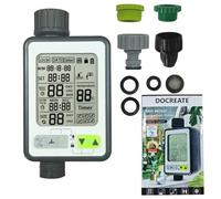 Garden Automatic Watering Timer Intelligent Rain Delay Irrigation Controller with 3 Custom Modes Large LCD Display for Lawn Potted Plants Vegetable Garden Plastic 3/4 inch Thread