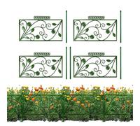Garden Barrier Fence - Small Garden Border Edging Panels, Lightweight Metal Design Flower Fence Animal Barrier Outdoor Section Fencing | Edging Flower Fencing for Yard Landscaping Pathway Lawn
