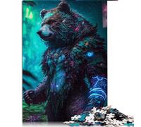 Garden Bear Puzzle de 1000 pièces pour Adultes en Carton 100% recyclé, Jeux éducatifs pour Adultes et Enfants 26 x 38 cm