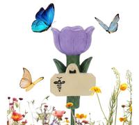 Garden Bee Water Station, Outdoor Pollinator Feeder Kit, Flower Design with Easy Fill Setup, Resin Bee Drinking Station Set, Decorative Wildlife Feeder with Elegant Style for Courtyard