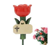 Garden Bee Water Station, Outdoor Pollinator Feeder Kit, Flower Design with Easy Fill Setup, Resin Bee Drinking Station Set, Decorative Wildlife Feeder with Elegant Style for Courtyard