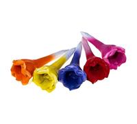 Garden Bee Watering Cups - 5 Piece Resin Set, Flower Shape | Small Animal Drinking Station, Long Lasting Weatherproof Stake Present for Outdoor Yard Balcony Terrace Farm Pollinator Support Decor