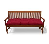 garden-bench seat-pad - Coussin pour balancelle ou chaise - Haute Qualité - 120 x 50 x 10 cm et 150 x 50 x 10 cm en plusieurs couleurs, Rouge, 150x50 cm