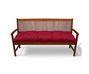 garden-bench seat-pad - Coussin pour balancelle ou chaise - Haute Qualité - 120 x 50 x 10 cm et 150 x 50 x 10 cm en plusieurs couleurs, Rouge, 150x50 cm
