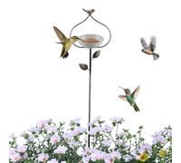Garden Bird Bath, Metal Rustic Weather, Resistant Outdoor Bird Bath, with Feeder Stand System, Quality Decorative Wildlife Water Station Design, Yard Garden Birds Care Style, for Outdoor Use