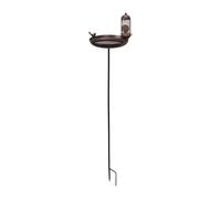 Garden Bird Bath, Outdoor Bird Feeder Bowl, Multi-Functional Standing Basin, Weather-Resistant Iron, Elegant Yard Decoration, Ideal for Patios and Farms, 12.2x11.42x46.85in