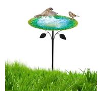 Garden Bird Bath, Standing Metal Birdbaths Feeder Combo, Large Capacity Parrot Feeding Tray, Outdoor Water Bowl for Yard, Patio, Lawn, Garden, Balcony, Birdwatching, Backyard, Pet