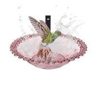 Garden Bird Bath, Tree-Mounted Bird Bath, PP+Iron Hangable Water Basin, 9-inch Bowl, Weather-Proof Animal Feeder Statue, Ideal for Patio, Balcony, Courtyard, Backyard Outdoor Use, 23.5x23.5x14cm