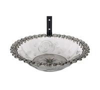 Garden Bird Bath, Wall-Mounted Outdoor Water Feeding Basin, Transparent Hummingbird Flower Statue, 9-inch Hangable Parrot, Parakeet Feeder, Perfect for Backyard