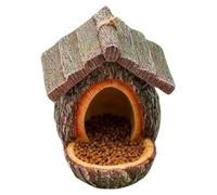 Garden Bird Feeder - Resin Hummingbird Station for Viewing | Open Design with 10x13x12cm Size, Decorative Balcony Accent, Ideal for Feeding, Squirrel, Birds, Outside, Fence, Window