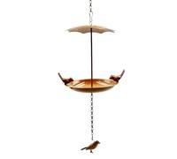 Garden Bird Water Bowl, Hanging Bird Bath with Chain, Outdoor Metal Bird Feeder, Bird Bath for Lawn Decor, Hummingbird Water Bowl, for Outside, Garden, Lawn Yard Decorations